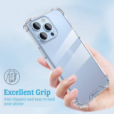 iPhone 15 Hybrid Acrylic + TPU Clear Shockproof Case Cover - Total Drop-Proof Protection Made From Non-Toxic Polymers